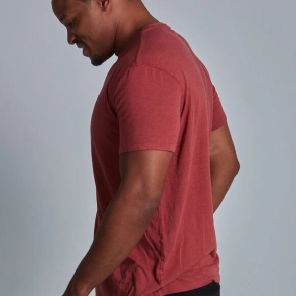 Men's Onno Short Sleeve Bamboo T-Shirt Brick - Picture 1 of 3